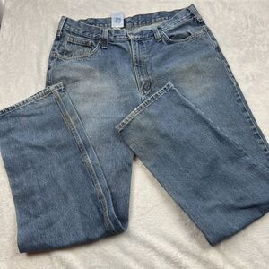Carhartt Men Med Wash‎ Denim Jeans Relaxed Fit Wide Leg **Measures 34x31